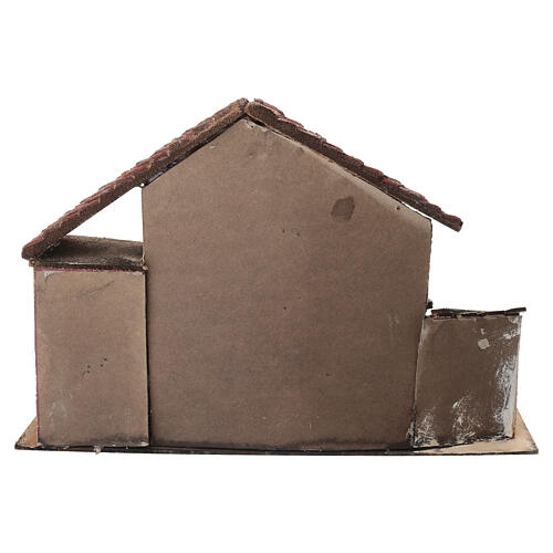 Casa di campagna con forno 25x35x20 cm presepe napoletano 4-6 cm 4