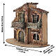 Casa con balcone 20x30x15 cm presepe Napoli 4-6 cm  s2