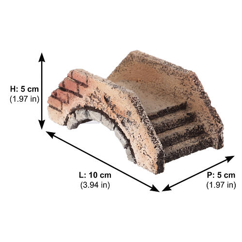 Brücke für 4–6 cm Krippe im neapolitanischen Stil – 5×10×5 cm 2