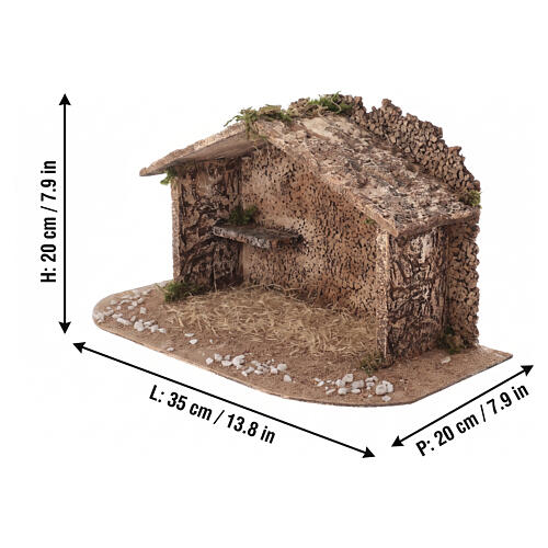 Capanna 20x35x20 cm Presepe napoletano 8-10 cm 2