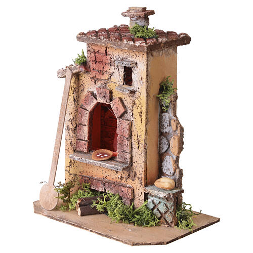 Four crèche napolitaine 15x15x8 cm lumière effet tremblante 2