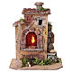 Four crèche napolitaine 15x15x8 cm lumière effet tremblante s1