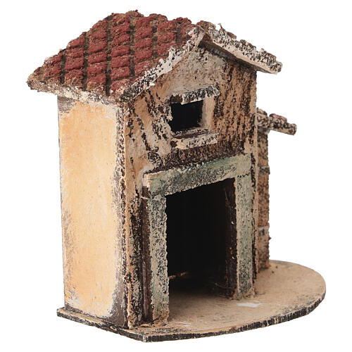 Klassisches Häuschen für 4 cm Krippe im neapolitanischen Stil – 10×10×10 cm 3
