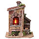Pizzaofen mit flackernder Beleuchtung 15 × 15 × 8 cm für 8–10 cm Krippe, neapolitanischer Stil s1