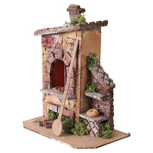 Horno para pizza luz parpadeante 15x15x8 cm belén napolitano 8-10 cm 2