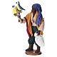 Figura moreno con loros 10 cm terracota belén napolitano s3