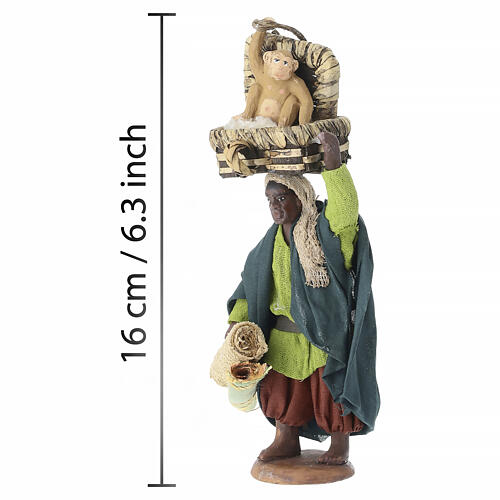 Maure avec singe et tapis crèche napolitaine 10 cm 2