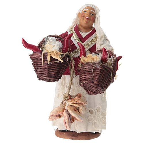 Bella M'briana, Terrakotta, für 10 cm Krippe im neapolitanischen Stil 4