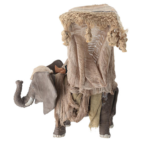 Hombre en elefante 24 cm terracota belén napolitano 20-24 cm 3