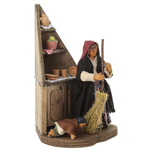 Woman with dresser and child for 10 cm Neapolitan Nativity Scene 3