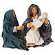 Natività abbracciata in terracotta presepe napoletano 12 cm  s1