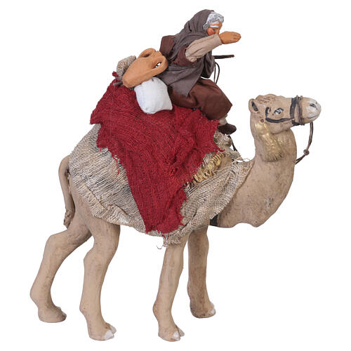 Uomo su cammello terracotta presepe Napoli 12 cm 3