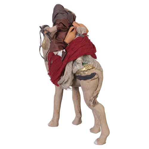Uomo su cammello terracotta presepe Napoli 12 cm 4