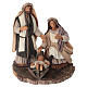 Geburt Christi auf Holzplatte 14x12 cm, für 12 cm Krippe im neapolitanischen Stil s1