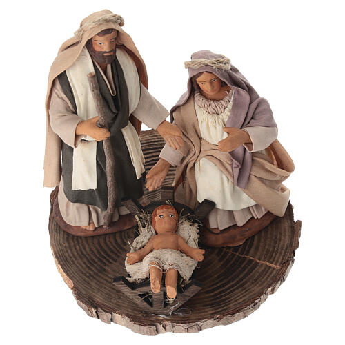Natividad sobre tabla madera 14x12 cm belén napolitano 12 cm 4