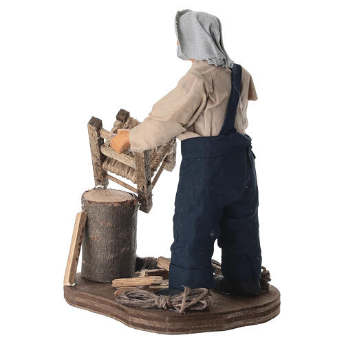 Stuhlflicker, 13×8×10 cm, für 14 cm Krippe im neapolitanischen Stil 3
