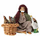 Arabo con gallina e oca terracotta presepe napoletano 12 cm s1