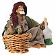 Arabo con gallina e oca terracotta presepe napoletano 12 cm s2