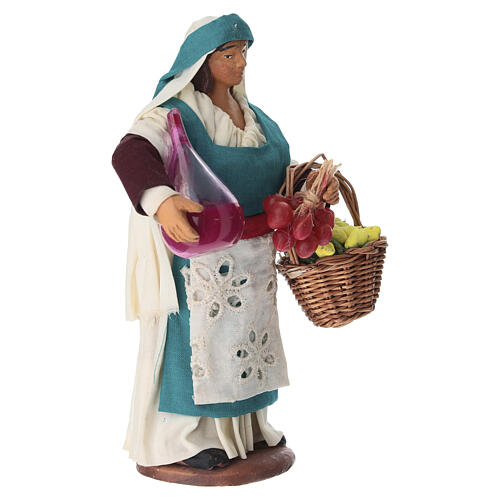 Mujer del pueblo de terracota 13 cm belén napolitano 2