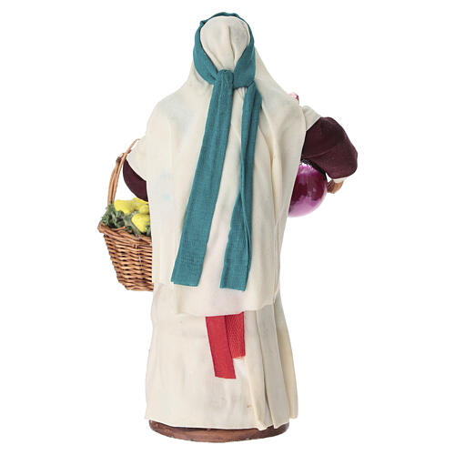 Mujer del pueblo de terracota 13 cm belén napolitano 4