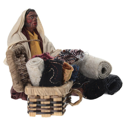 Maure assis par terre avec étoffes 7x15x7 cm crèche napolitaine 10-12 cm 2