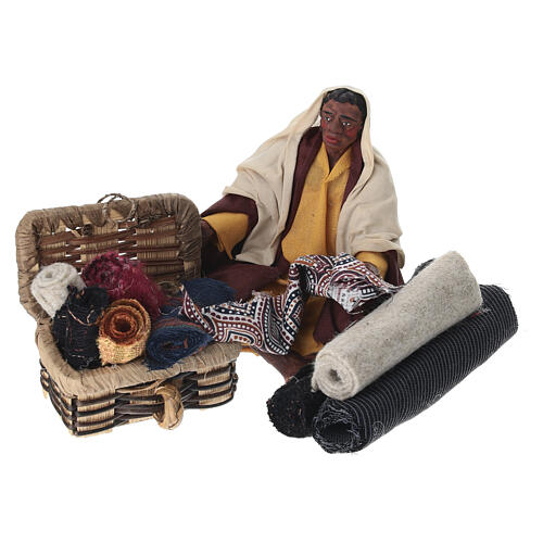 Maure assis par terre avec étoffes 7x15x7 cm crèche napolitaine 10-12 cm 4