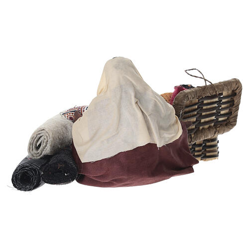 Maure assis par terre avec étoffes 7x15x7 cm crèche napolitaine 10-12 cm 5