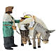 Man with donkey for 12 cm terracotta Neapolitan Nativity Scene s3