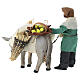 Uomo con asino presepe napoletano 12 cm in terracotta s4