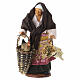 Old woman with basket and hen for 12 cm Neapolitan Nativity Scene s1