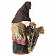 Vieille dame avec panier et poule crèche napolitaine 12 cm s5