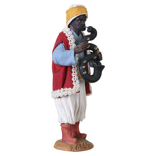 Moorish musician with horn for 14 cm Neapolitan Nativity Scene 3