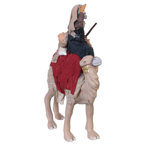 Uomo su cammello presepe Napoletano 24 cm 4
