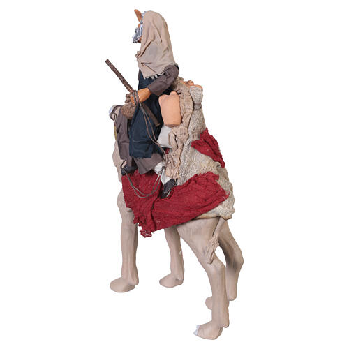 Uomo su cammello presepe Napoletano 24 cm 6