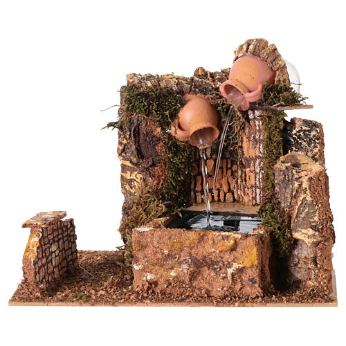 Double-spout Fountain with Pump for Nativity 10-12 cm, 20x15x15 cm 1