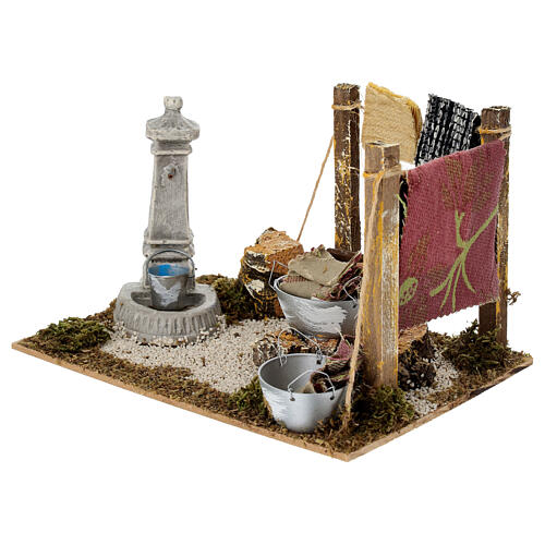 Scenografia fontanna, 10x20x15 cm, dla szopki 8-10 cm 3