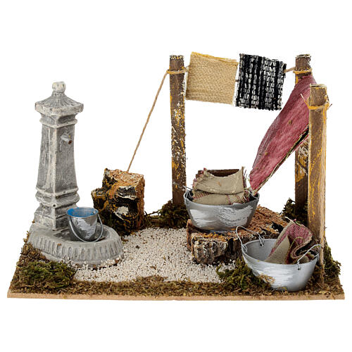 Faux Fountain Scenography, 10x20x15 cm for 8-10 cm Nativity Scene 1