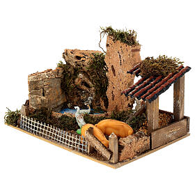 Recinto con animali 10x20x15 cm presepe 8-10 cm