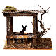 Recinto con asino 10x15x10 cm per presepe 10 - 12 cm s4