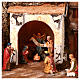 Ambientazione illuminata 75x40x55 cm fontana mulino funzionante presepe 10 cm s2