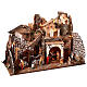 Illuminated Setting 75x40x55 cm with Functioning Fountain Mill Nativity 10 cm s3