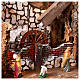 Illuminated Setting 75x40x55 cm with Functioning Fountain Mill Nativity 10 cm s4