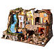 Cabaña belén cascada y estatuas 50x80x50 cm belén 6-12 cm s3
