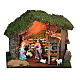 Kit capanna illuminata 30x20x25 cm fai da te Natività 10 cm s2