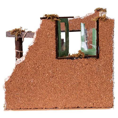 Verfallenes Haus mit Brunnen, für 10–12-cm-Krippe – 20 × 15 × 15 cm 5