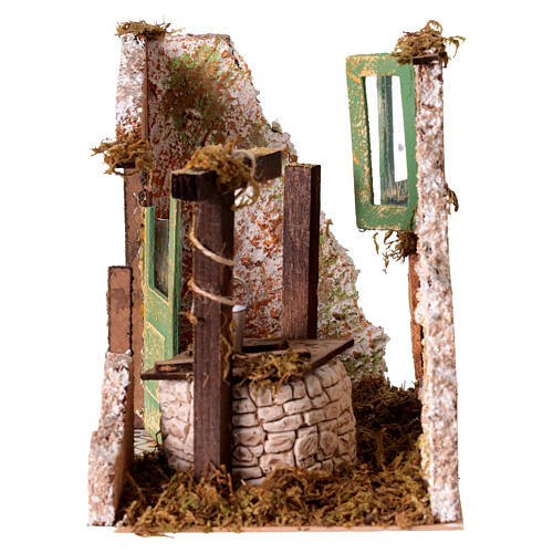 Rudere con pozzo presepe 10-12 cm 20x15x15 cm 3