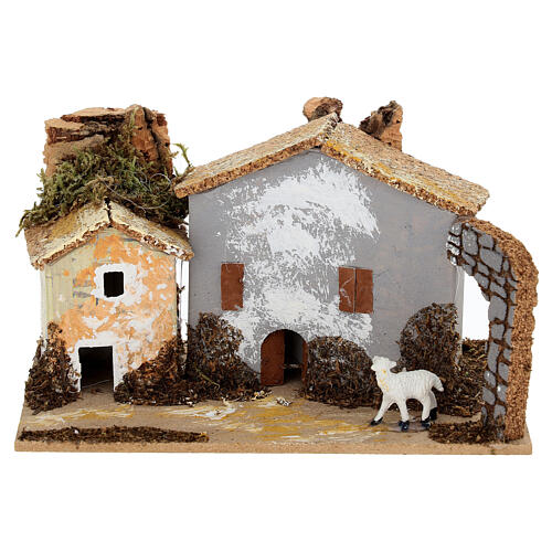 Set of houses, different scenes, 6 pieces, 10x15x10 cm 6