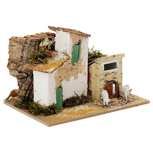 Set of houses, different scenes, 6 pieces, 10x15x10 cm 10