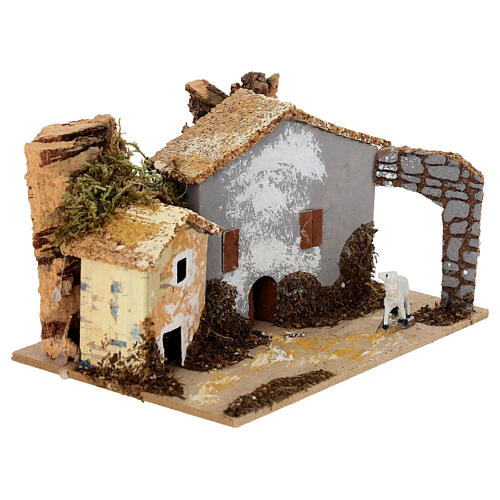 Set of houses, different scenes, 6 pieces, 10x15x10 cm 12