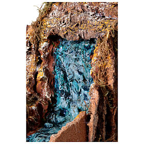 Waterfall with pump figurine, 30x15x30 cm nativity scene 8-10 cm